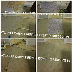 Pit bull damaged carpet repairs Atlanta, Ga