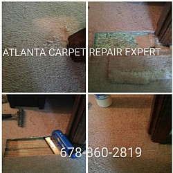 Atlanta Carpet Repair Expert custom crafts carpet repairs for maximum durability & miinimal Profile in appearance