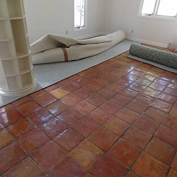 Installation of the new pad in the procees